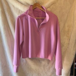 Sincerely Jules Pink Quarter-Zip Sweatshirt